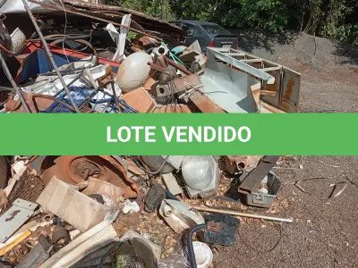 LOTE 015 - FERRO VELHO, COMPOSTO POR DIVERSOS TIPOS DE FERRO E LATAS