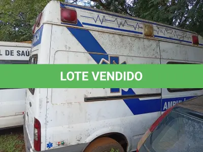 LOTE 006 - CAMINHONETE (AMBULÂNCIA) FORD TRANSIT TCA AMB, Placas ITA 0694, RENAVAM 00462519210